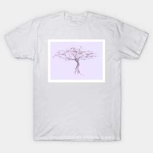 Purple Lavender Peaceful Tree T-Shirt